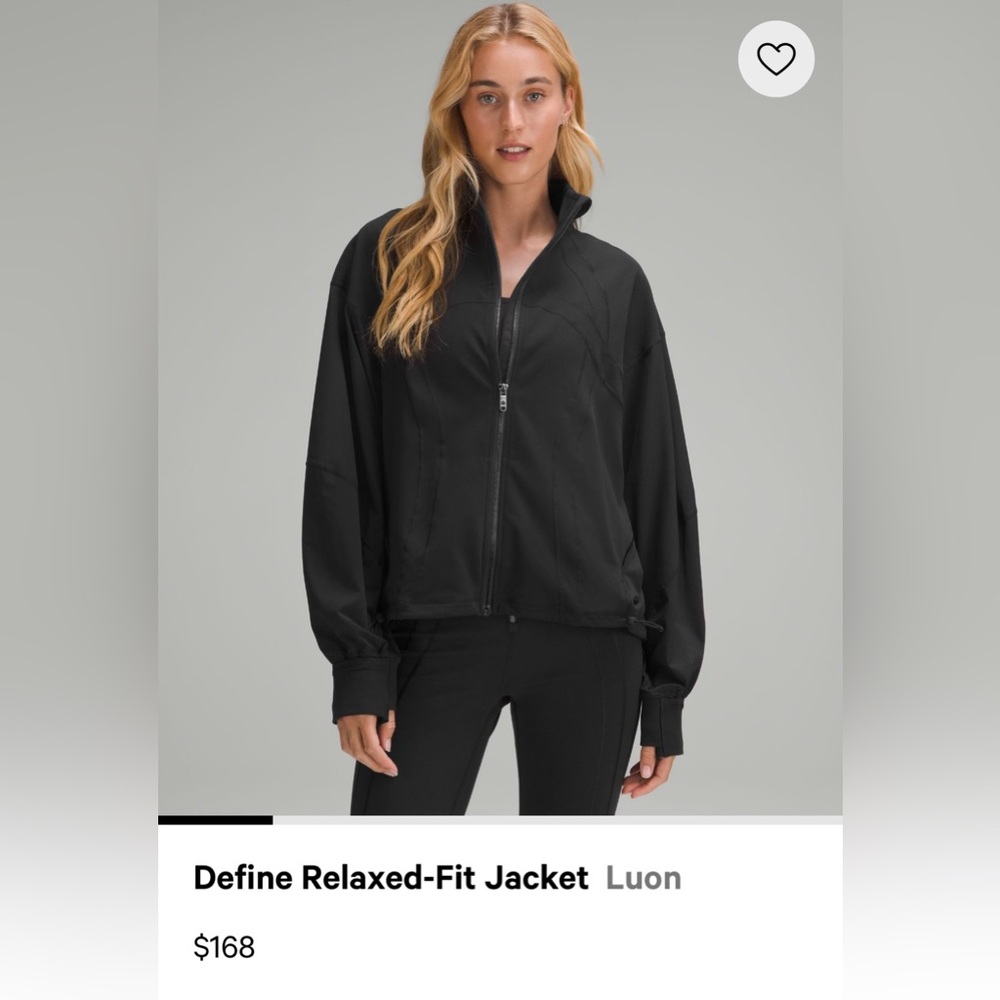 Lululemon define relaxed fit jacket